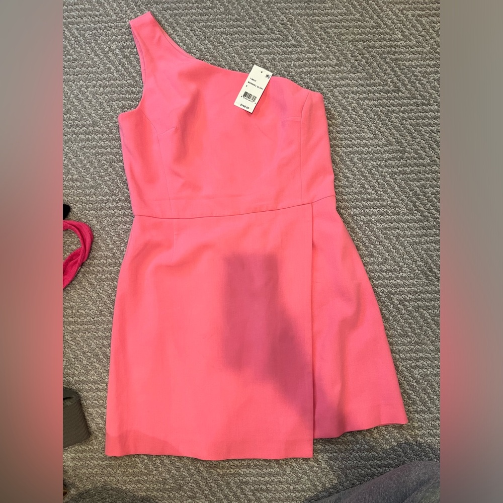 Brand new with tags French Connection pink one shoulder cocktail dress